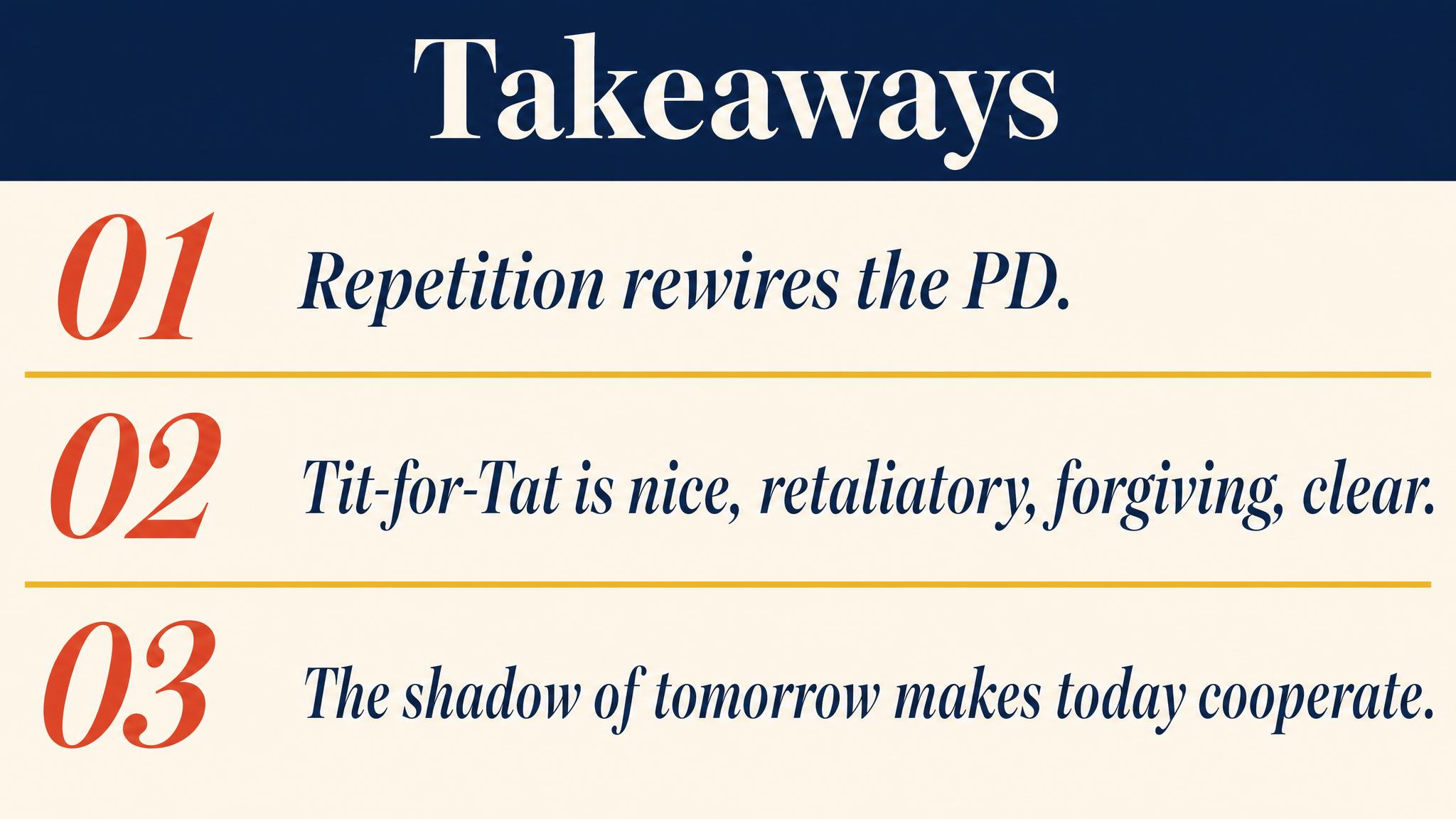 Takeaways