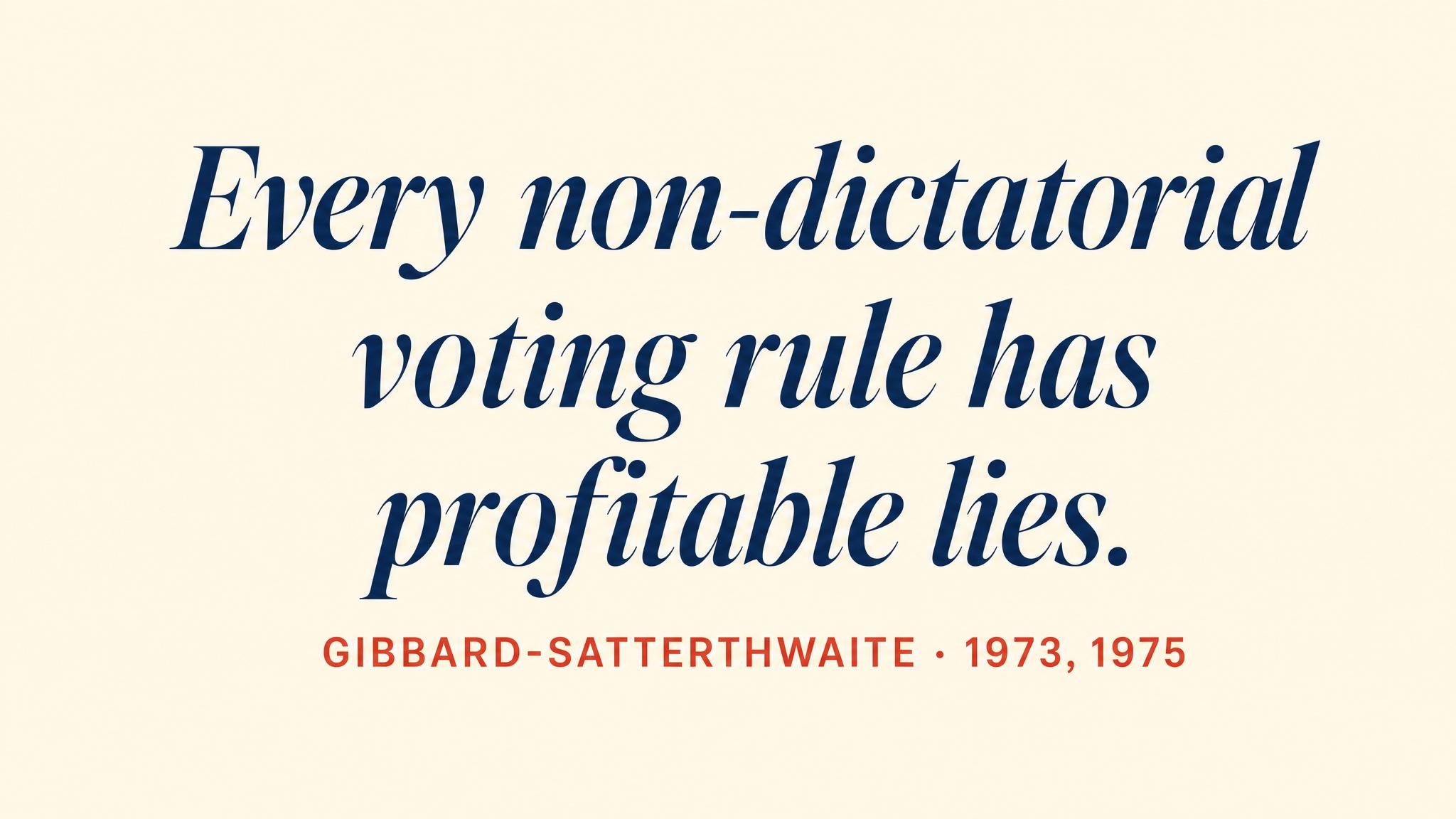 Gibbard-Satterthwaite Theorem