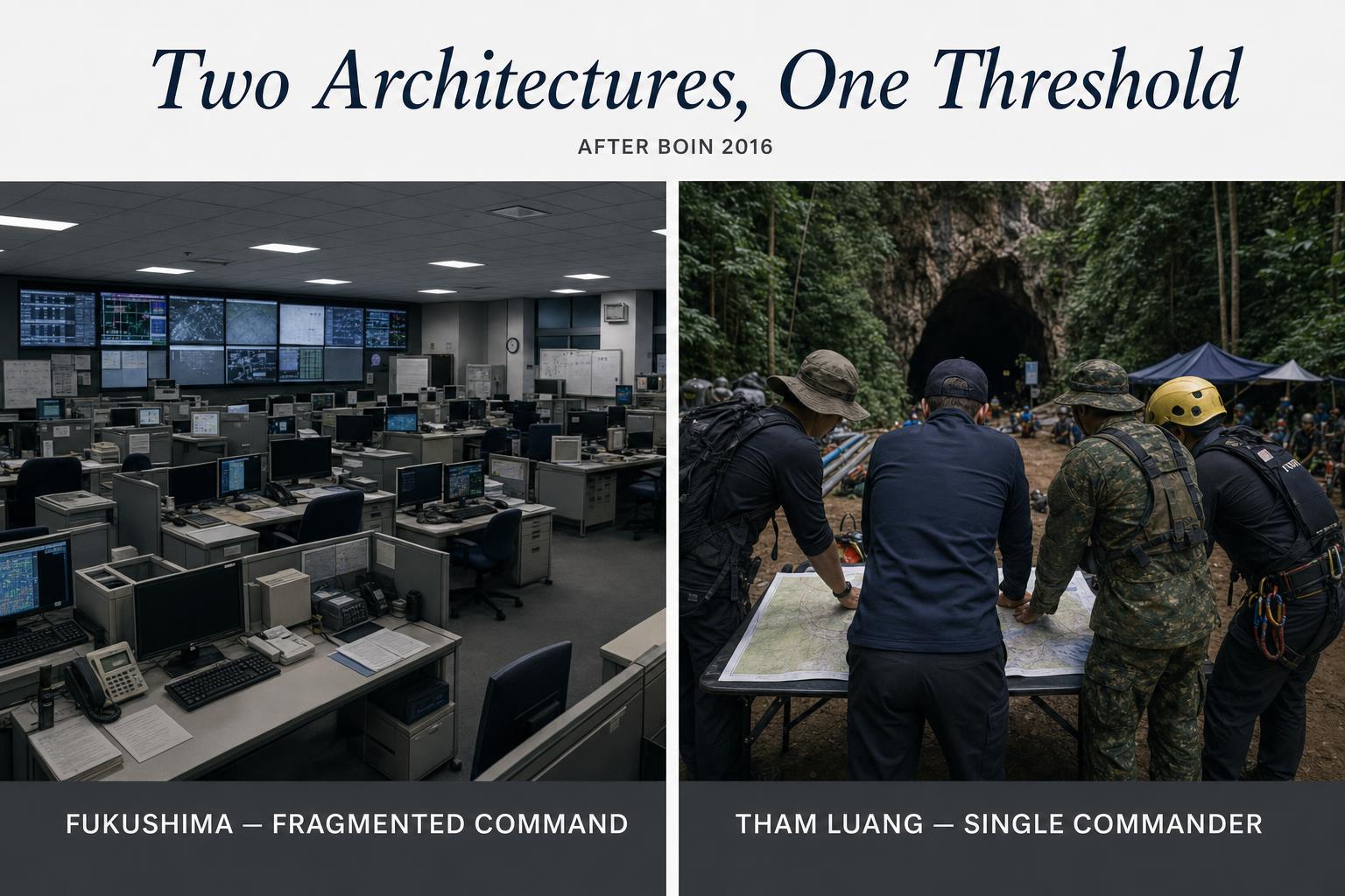 Two architectures, one threshold. The cases are not opposites of complexity &mdash; both were extraordinarily difficult &mdash; but of activation architecture.