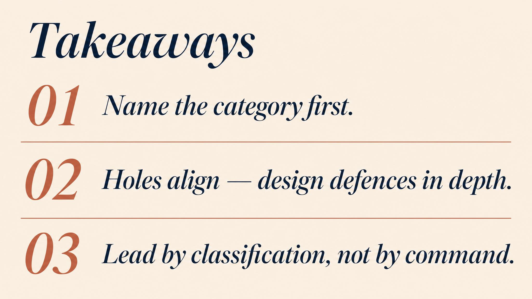 Takeaways