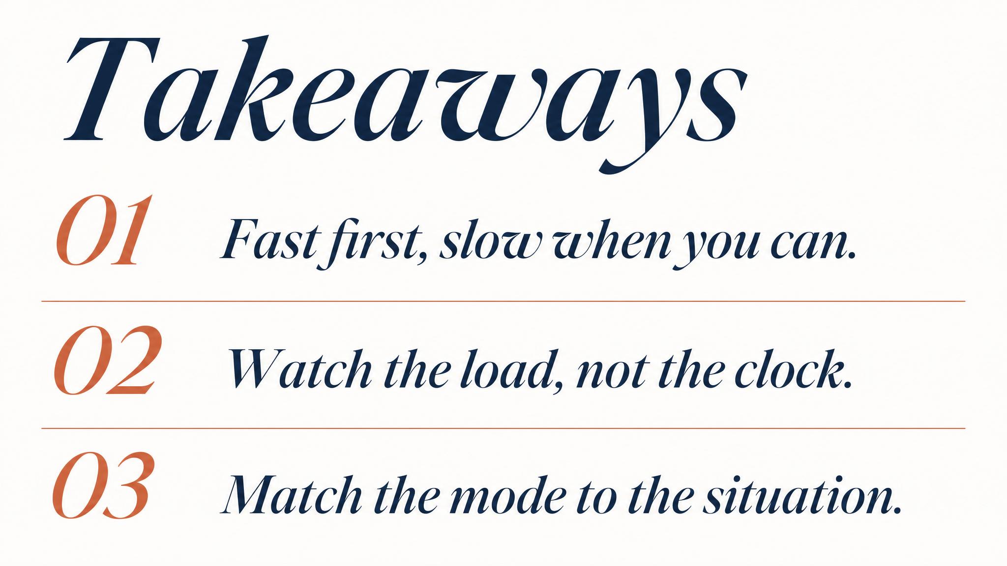 Takeaways