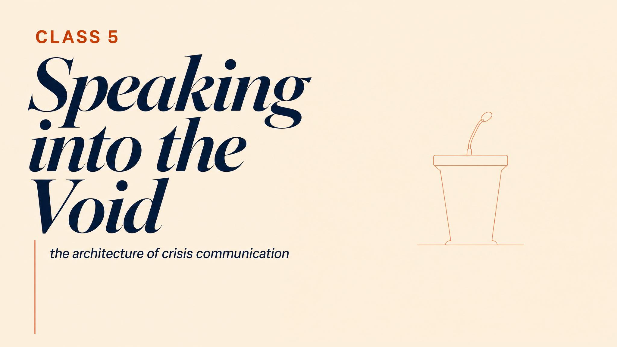 Title — Speaking into the Void