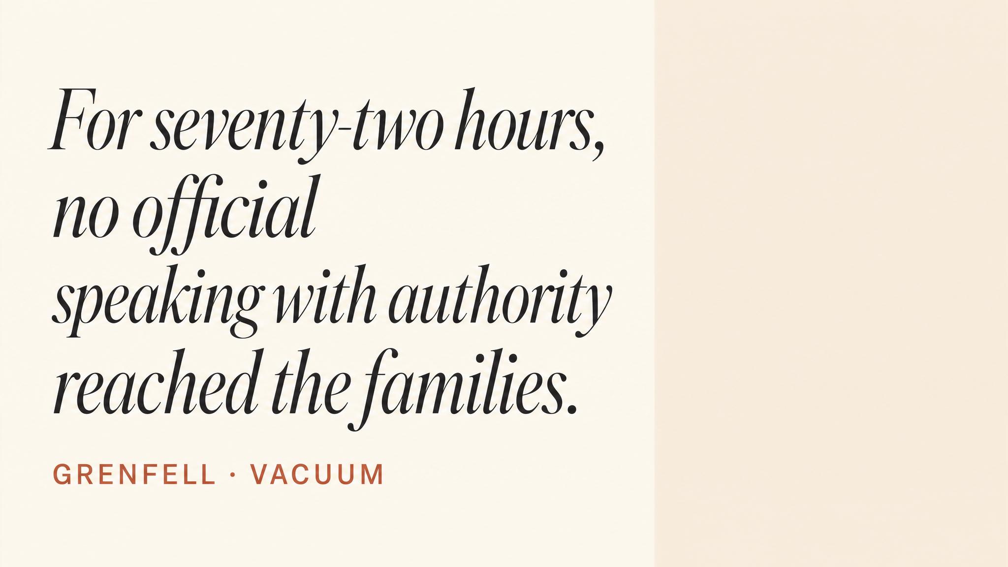 Grenfell — vacuum