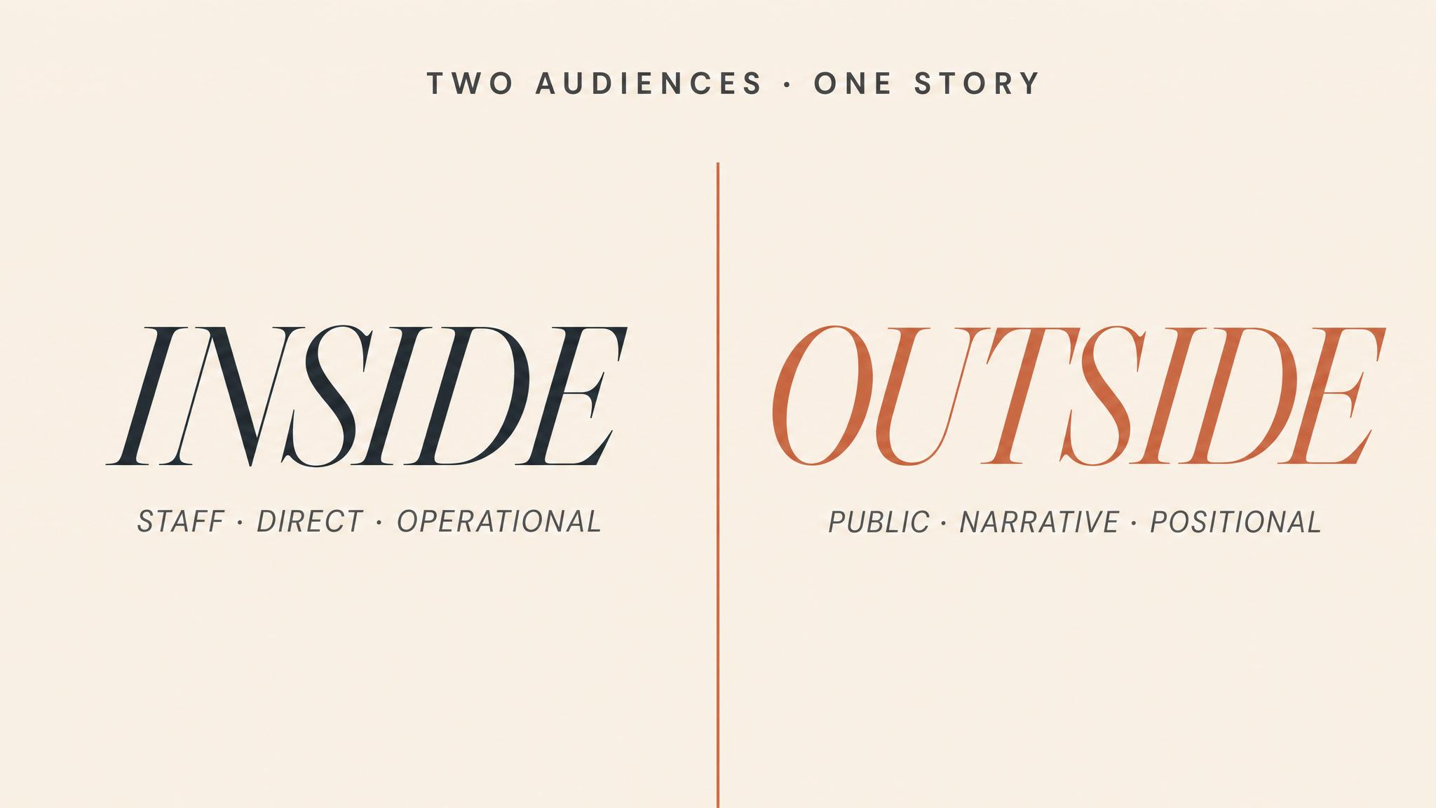 Two audiences, one story