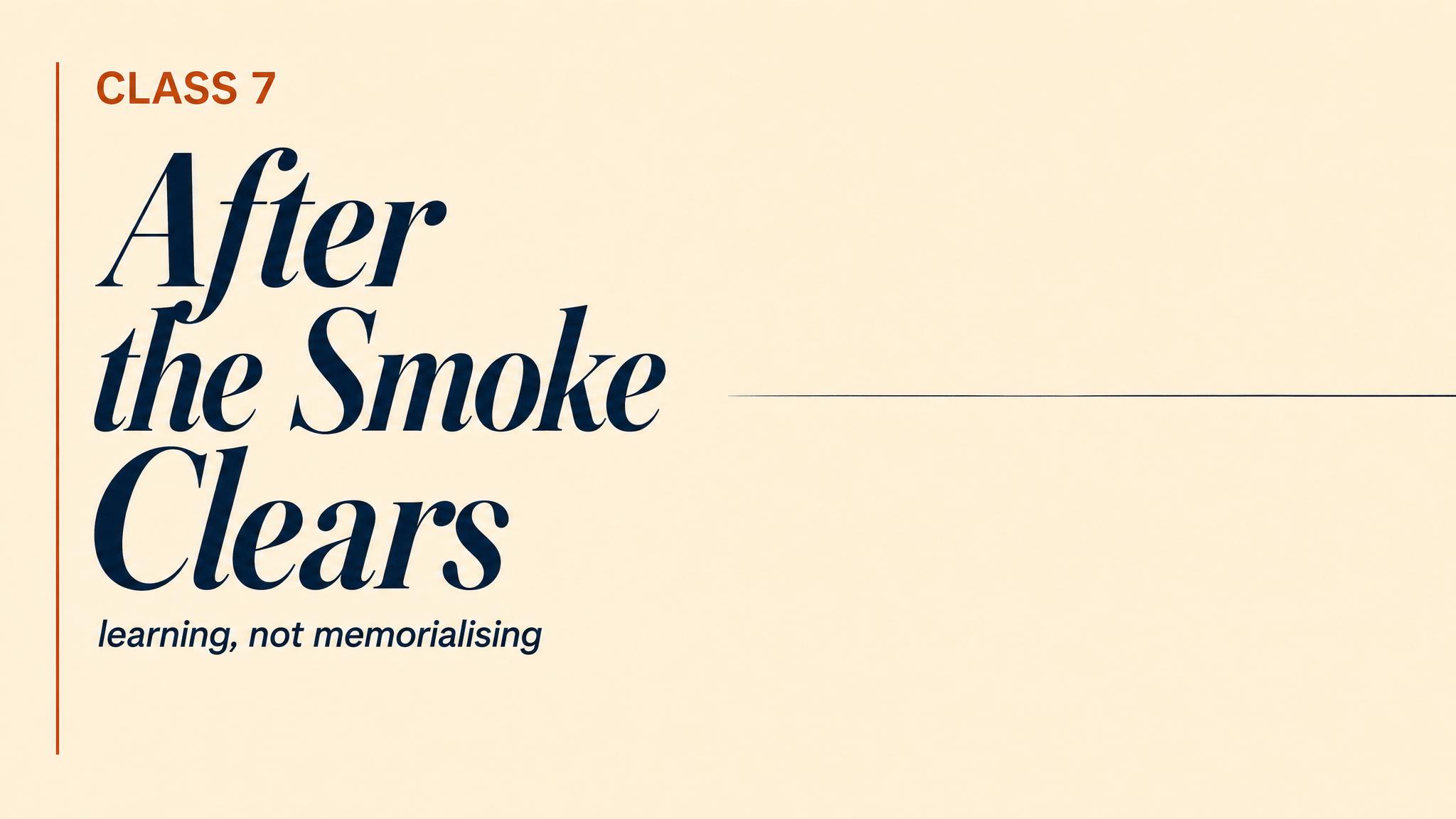 Title — After the Smoke Clears