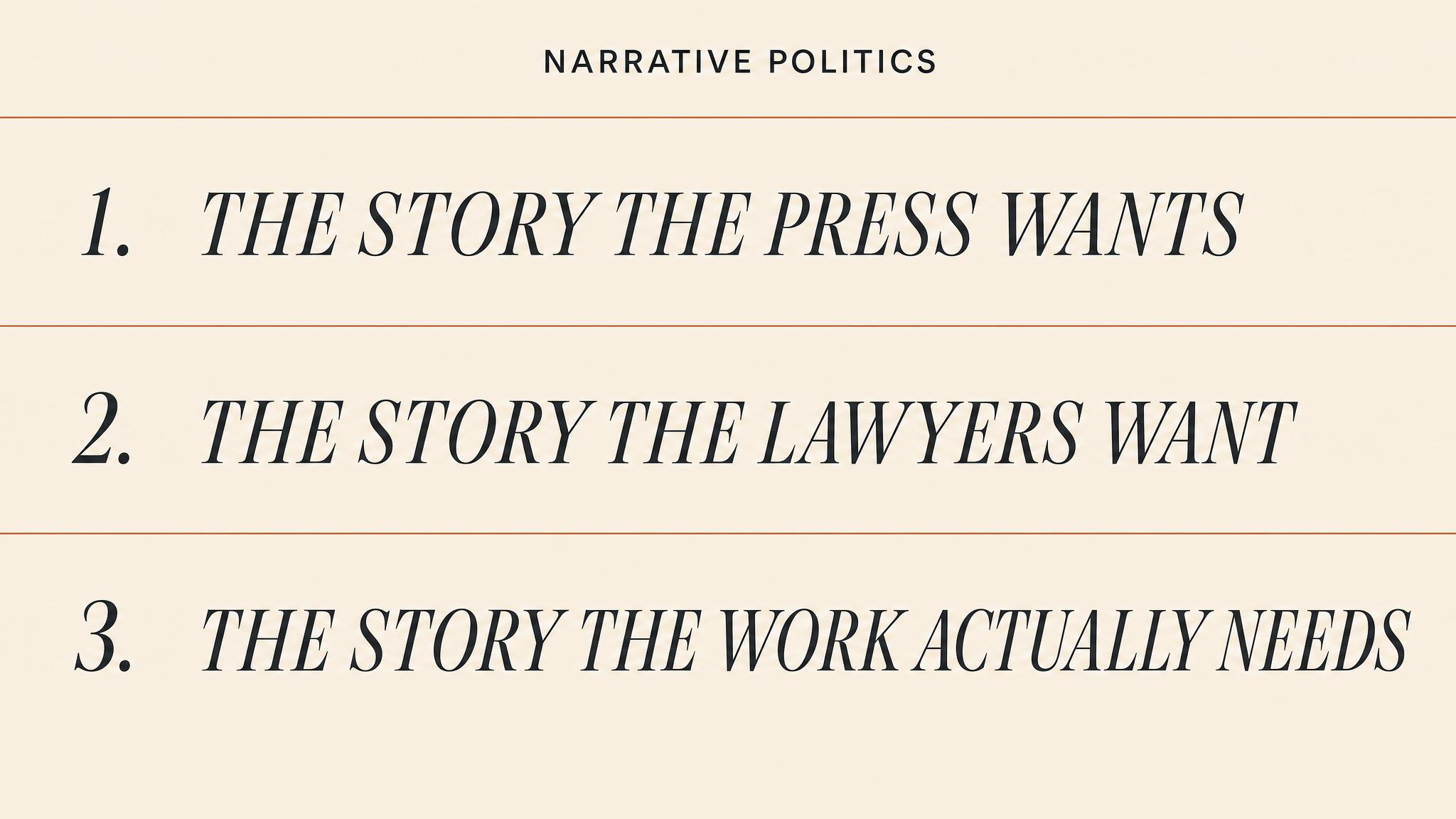 Narrative politics