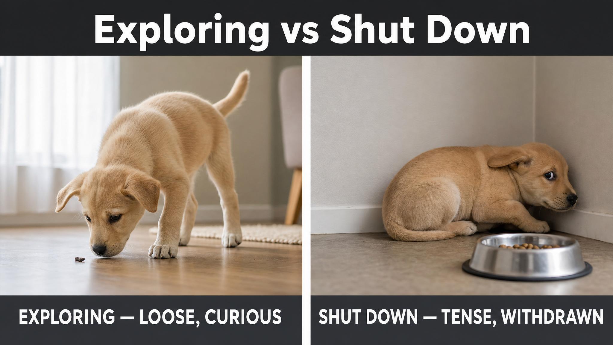 Exploring vs Shut Down — body language