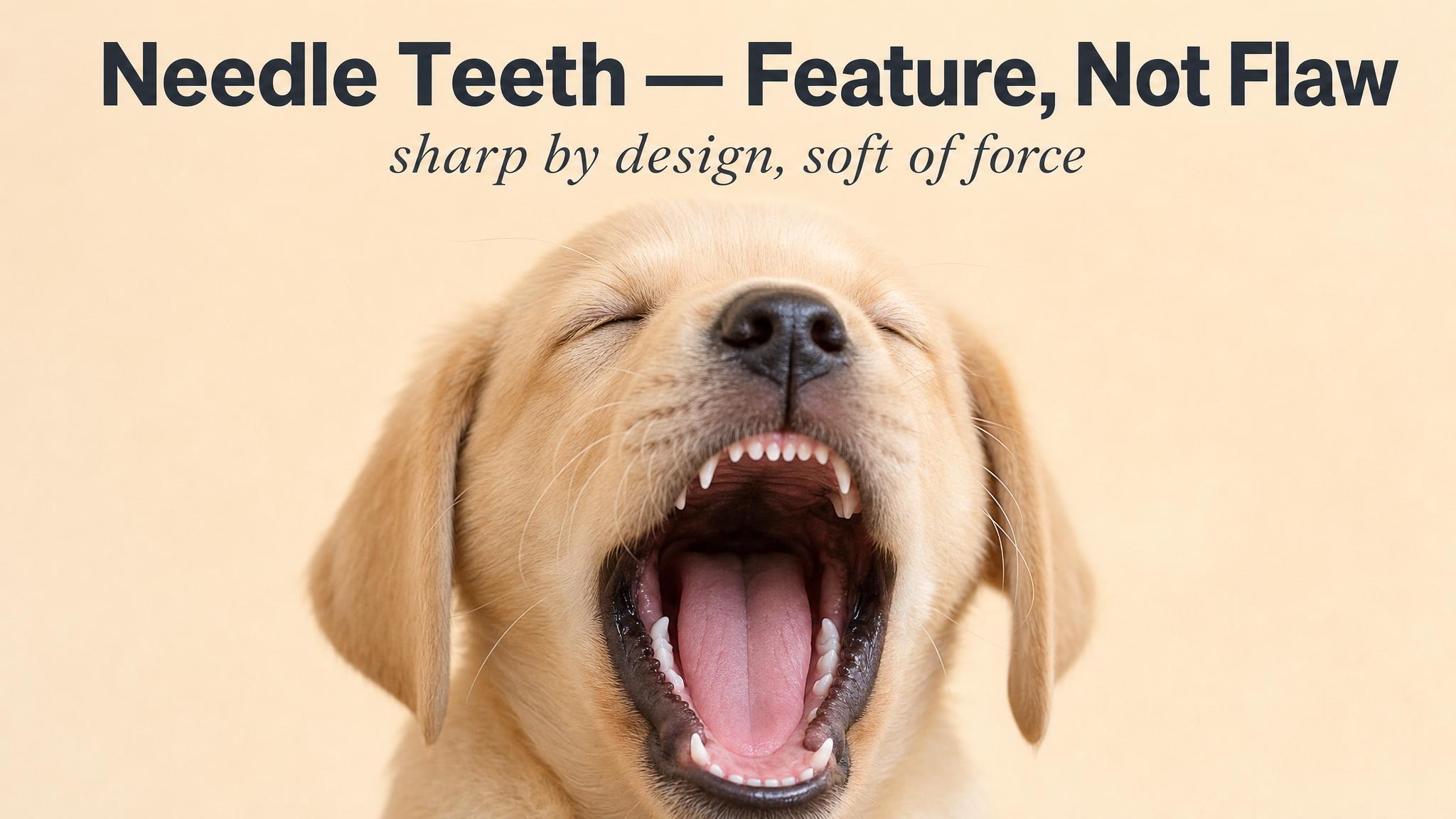Needle teeth — feature, not flaw