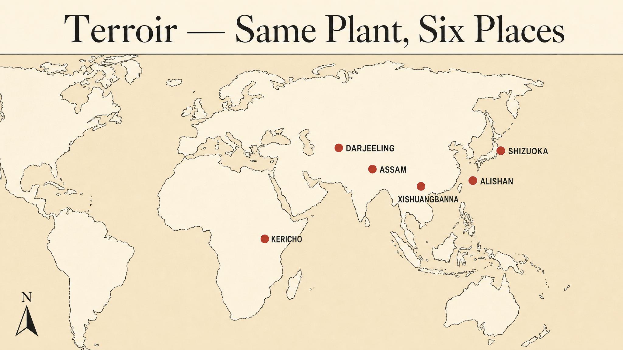 Terroir: same plant, six places