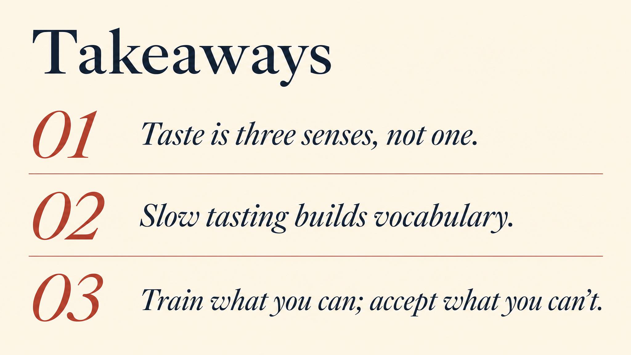 Takeaways