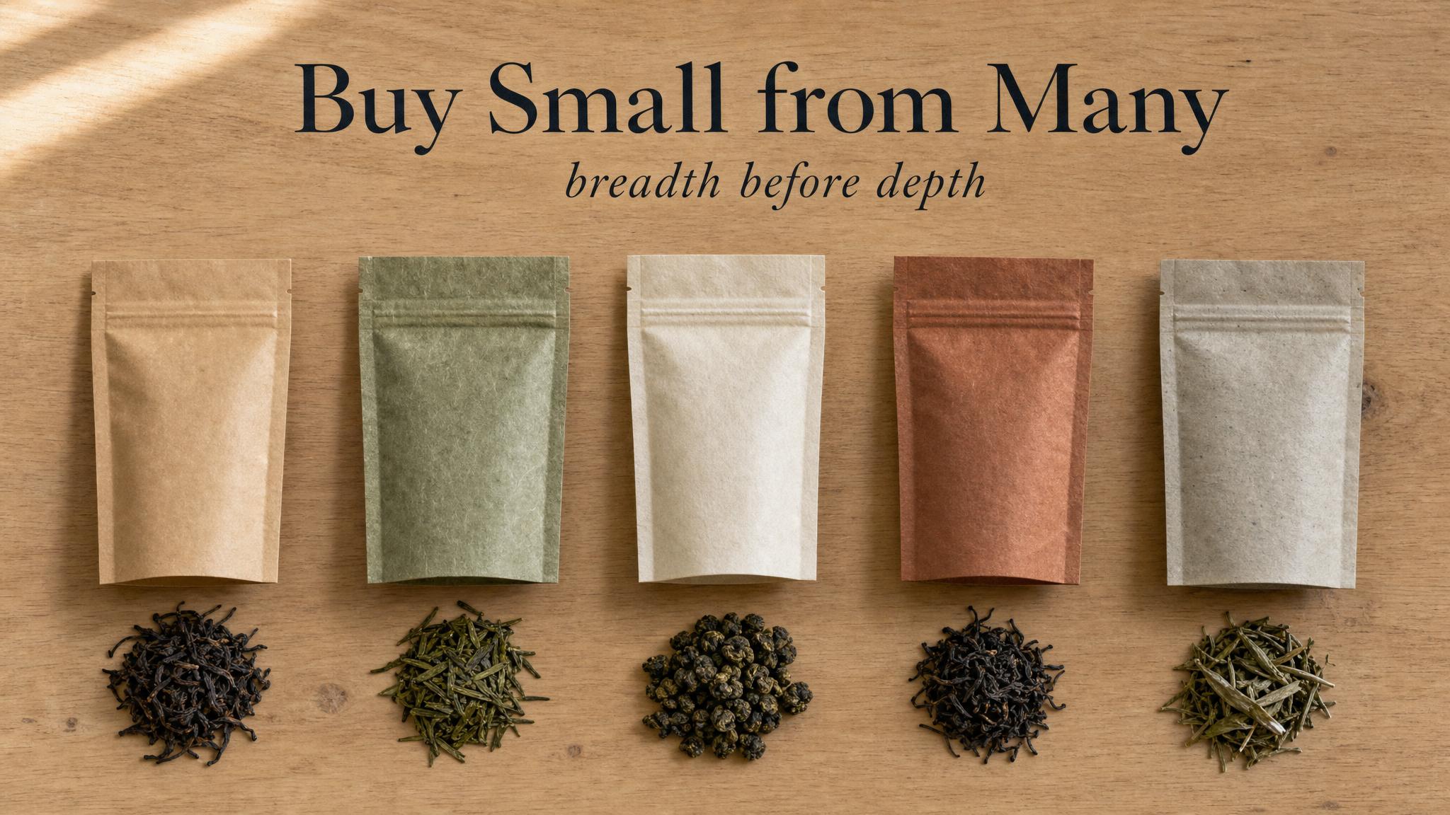 Buy small from many