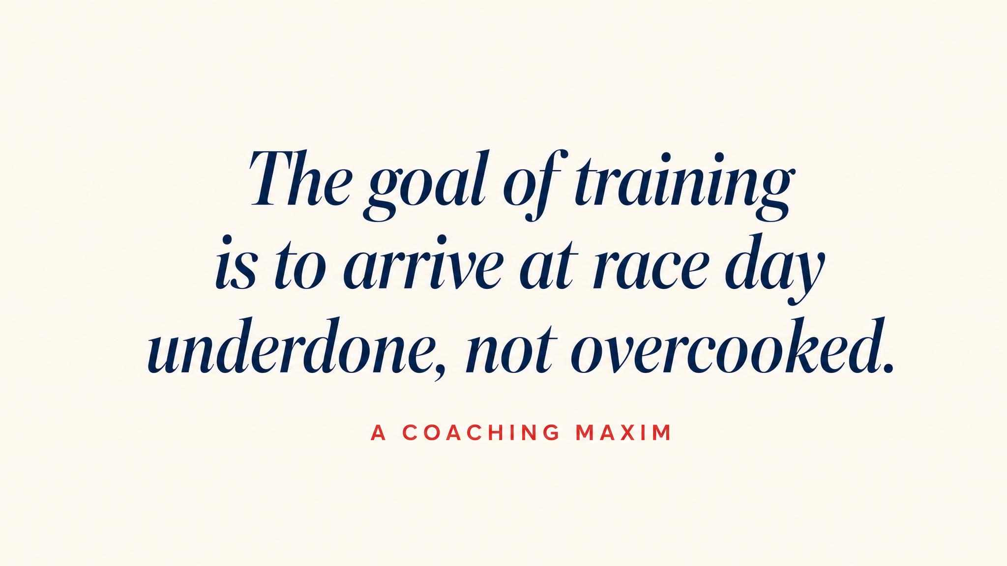 Quote — the goal of training