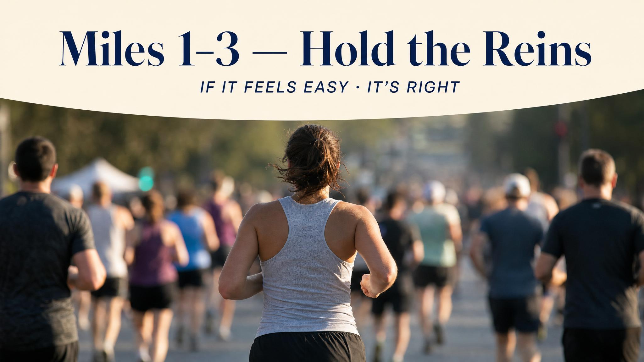 Miles 1–3: hold the reins