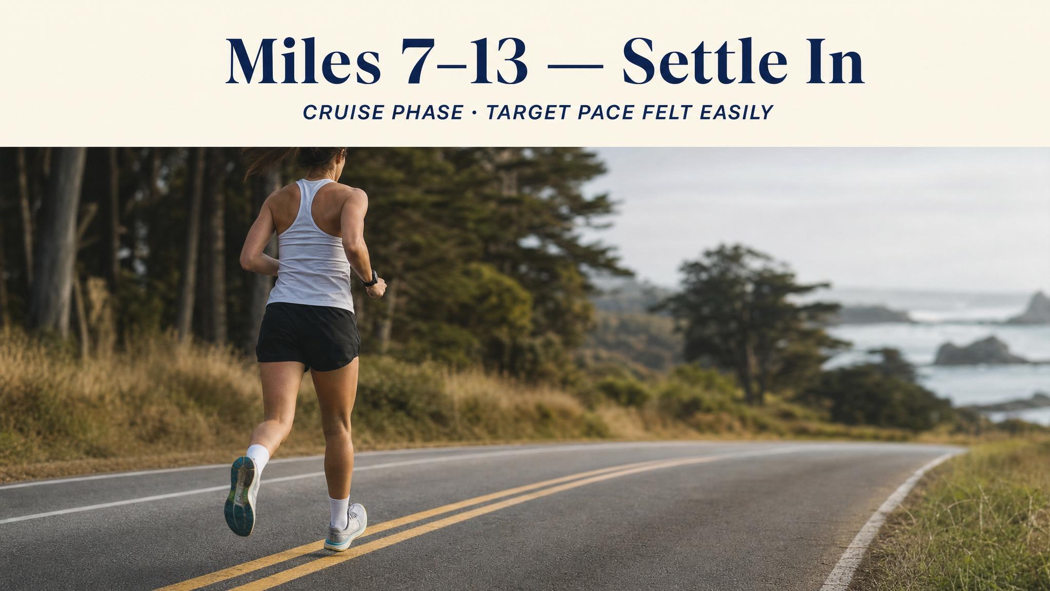 Miles 7–13: settle in