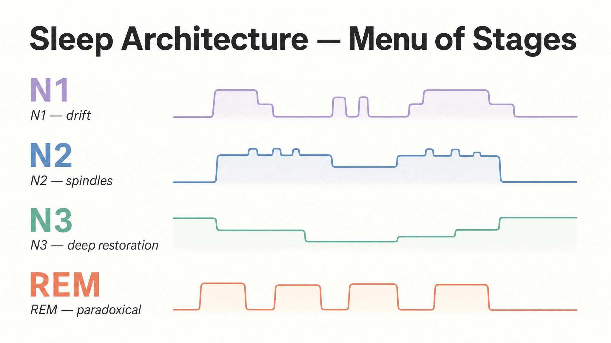 Sleep architecture — the menu of stages