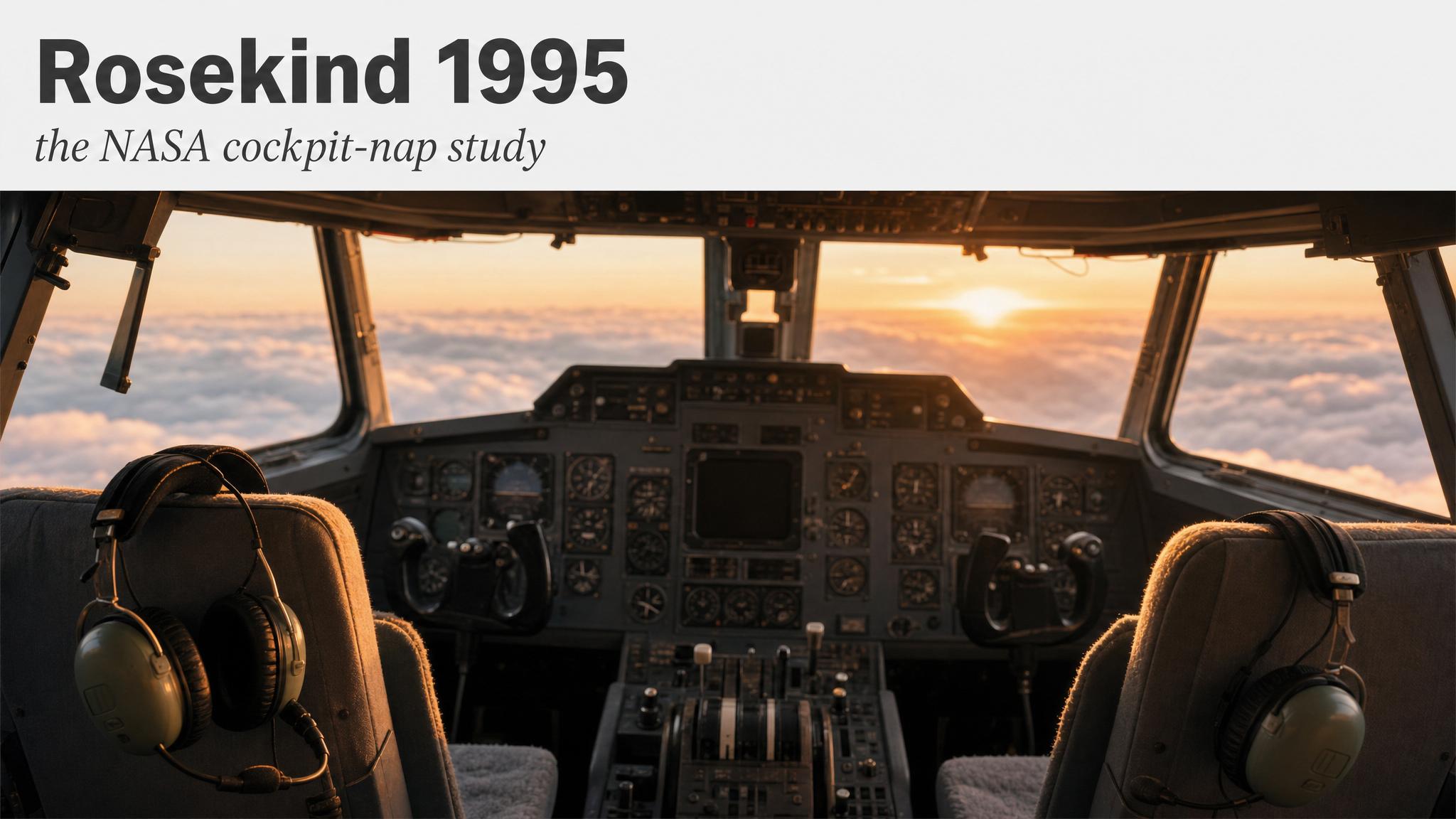 Rosekind 1995 — the NASA cockpit study